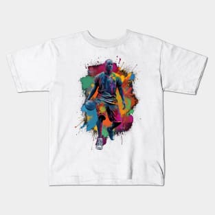 Basketball Player Illustration Kids T-Shirt